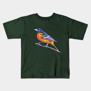 Baltimore Oriole - bird painting (no background) Kids T-Shirt